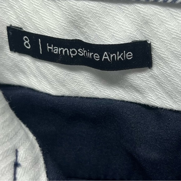 Talbots Hampshire Ankle Trouser Pants‎ Womens 8 Navy Blue Button Cuff Stretch - Picture 10 of 14